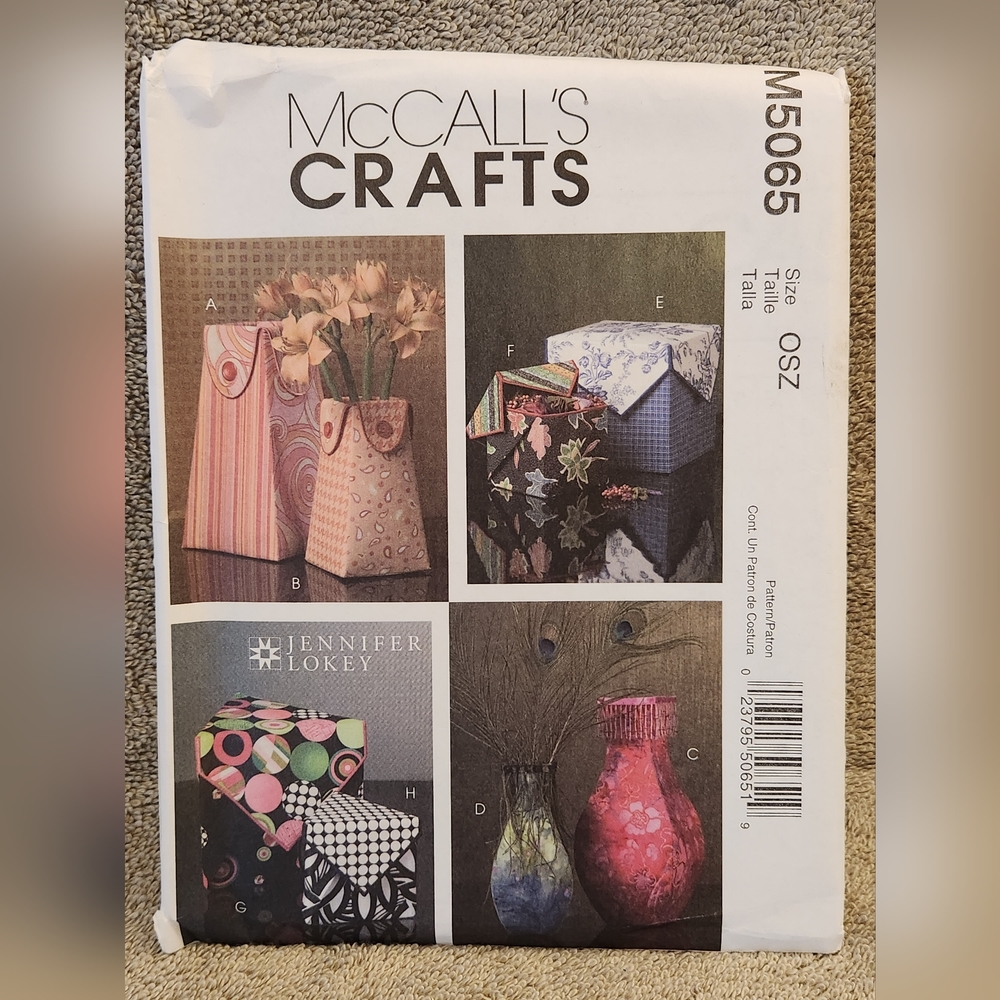 McCall's Crafts Patterns: Vases and Boxes, NWT